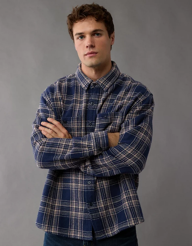 Chemise en flanelle texturée AE