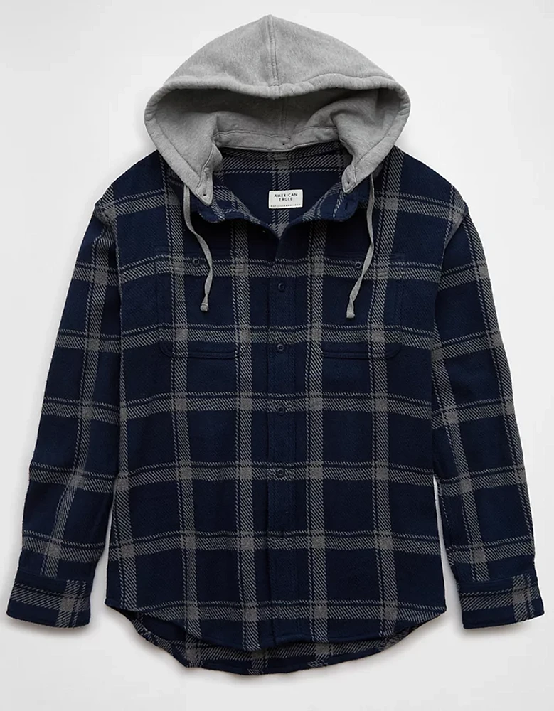 AE Hooded Flannel Shirt