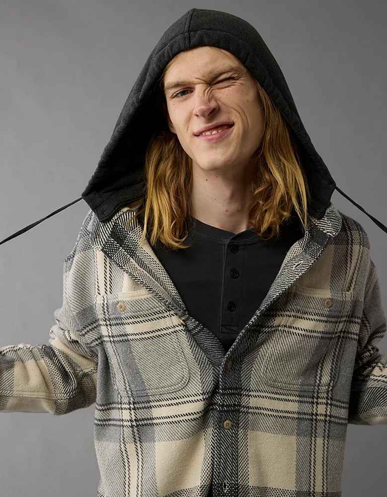 AE Hooded Flannel Shirt