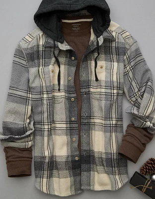 AE Hooded Flannel Shirt