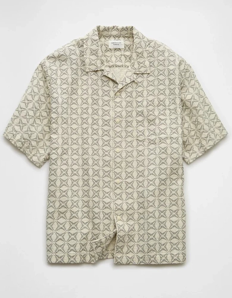 AE Poolside Printed Button-Up Shirt