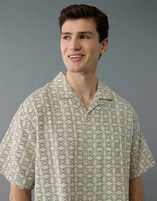 Chemise boutonnée à imprimé bord de la piscine AE