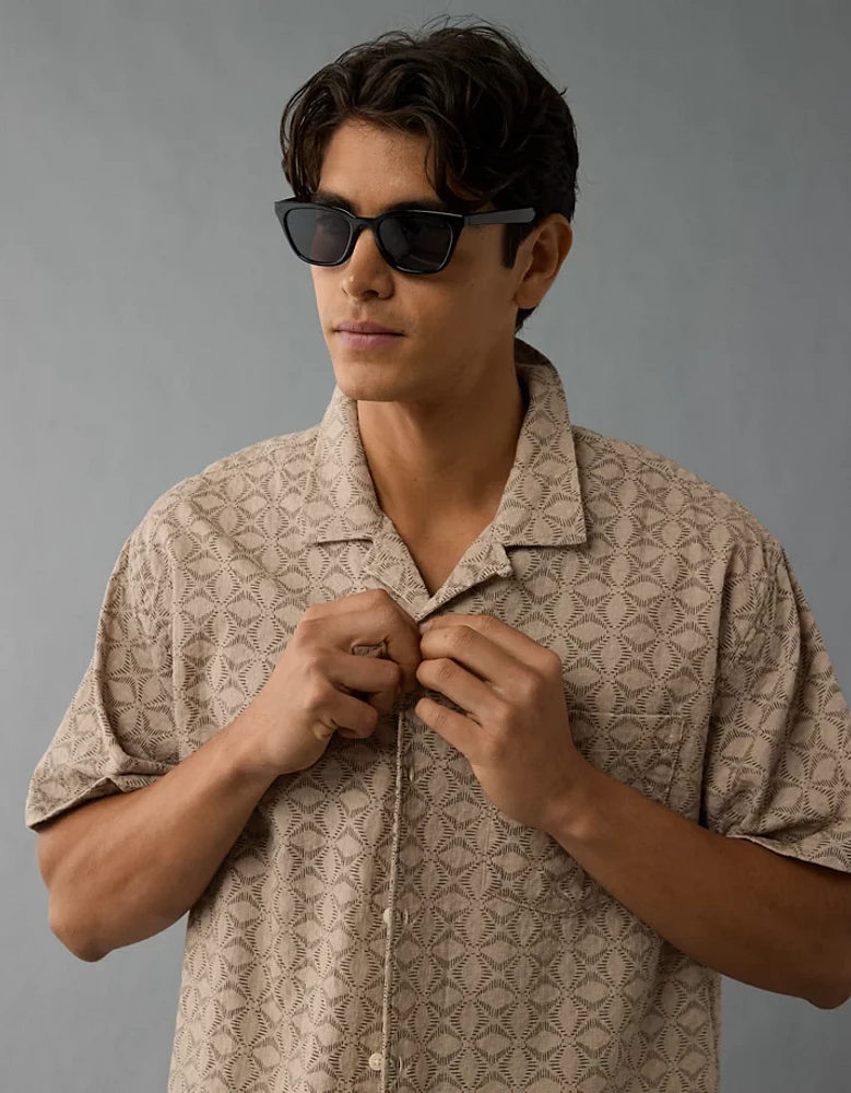 AE Poolside Printed Button-Up Shirt