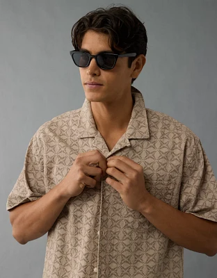 AE Poolside Printed Button-Up Shirt