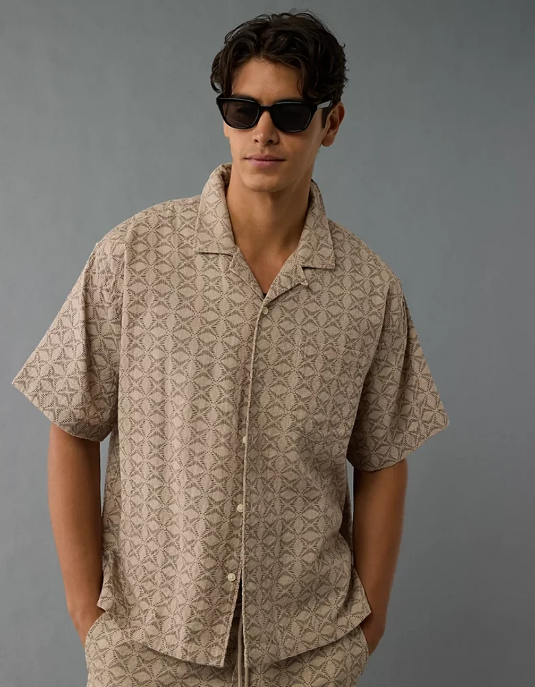 AE Poolside Printed Button-Up Shirt