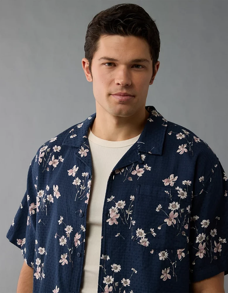 AE Poolside Floral Button-Up Shirt