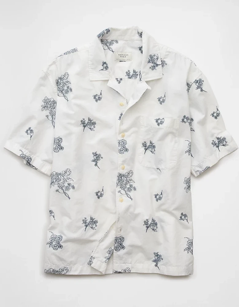 AE Poolside Floral Button-Up Shirt