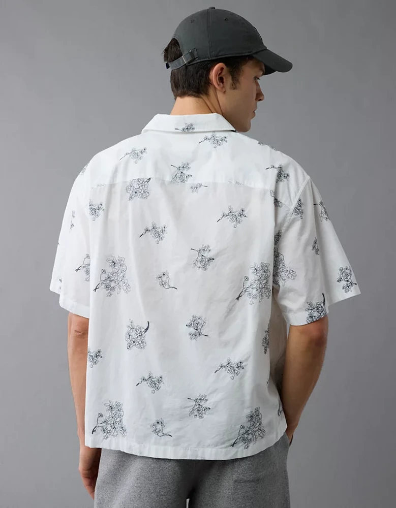 AE Poolside Floral Button-Up Shirt