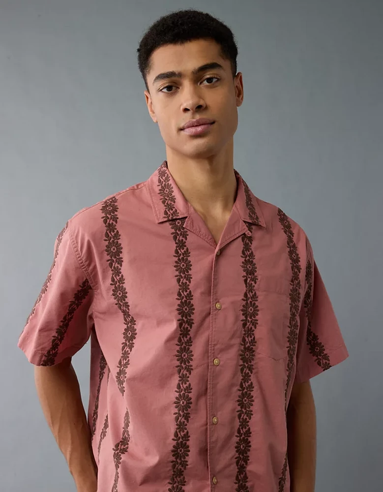 AE Poolside Printed Button-Up Shirt
