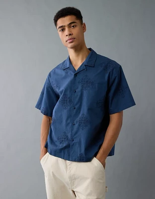 AE Poolside Printed Button-Up Shirt