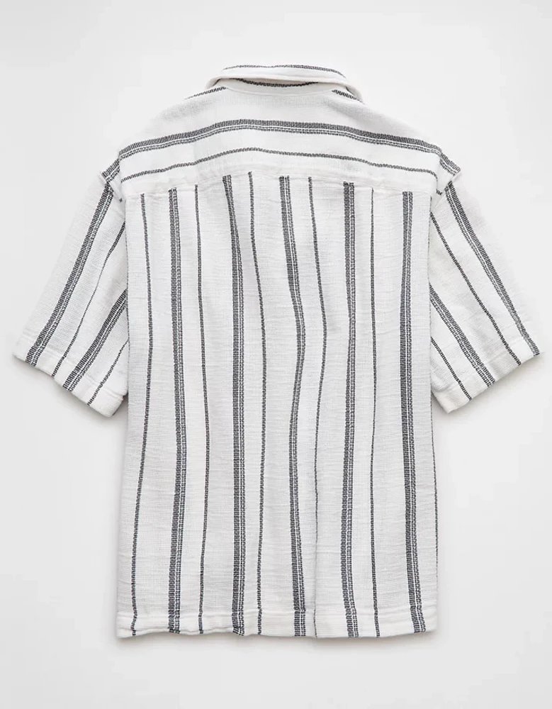 Chemise boutonnée rayée bord de la piscine AE