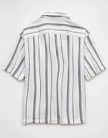 Chemise boutonnée rayée bord de la piscine AE