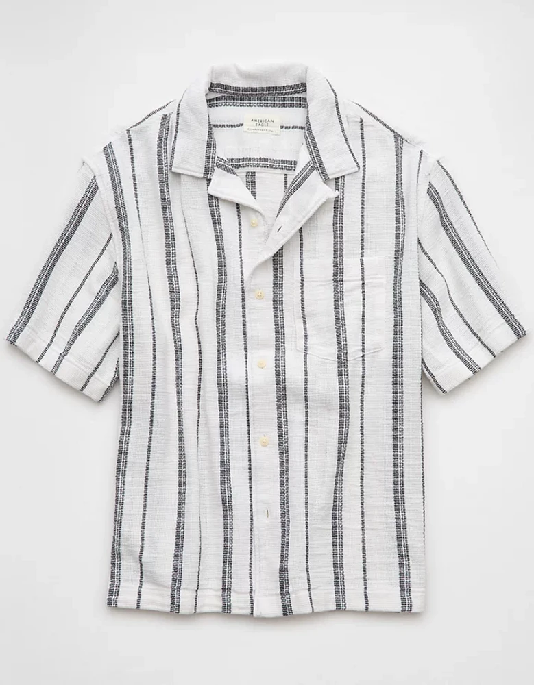 Chemise boutonnée rayée bord de la piscine AE