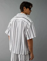 Chemise boutonnée rayée bord de la piscine AE
