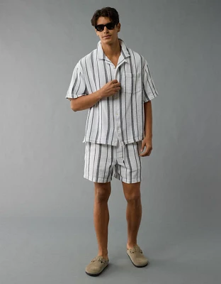 Chemise boutonnée rayée bord de la piscine AE