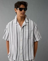 Chemise boutonnée rayée bord de la piscine AE