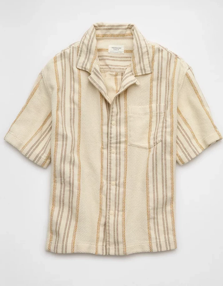 AE Poolside Striped Button-Up Shirt