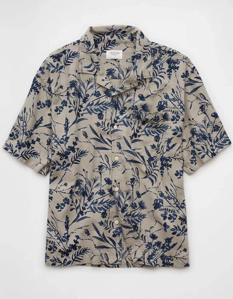 AE Poolside Floral Button-Up Shirt