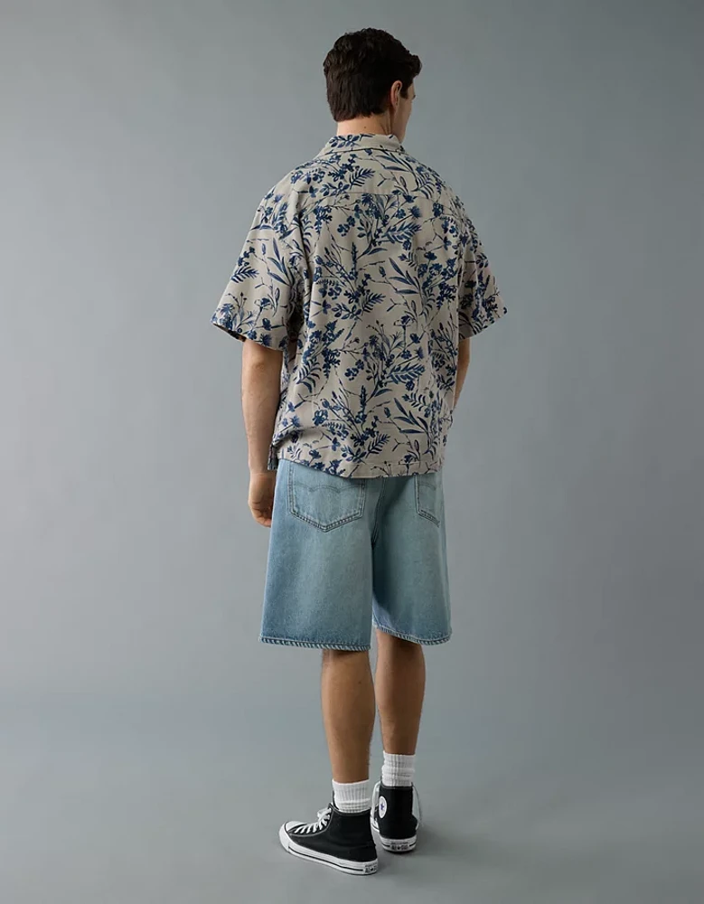 AE Poolside Floral Button-Up Shirt