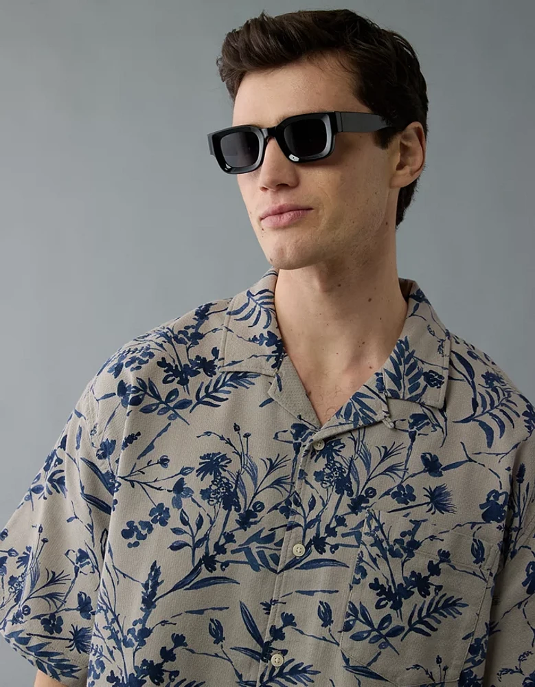 AE Poolside Floral Button-Up Shirt