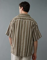 AE Poolside Striped Button-Up Shirt