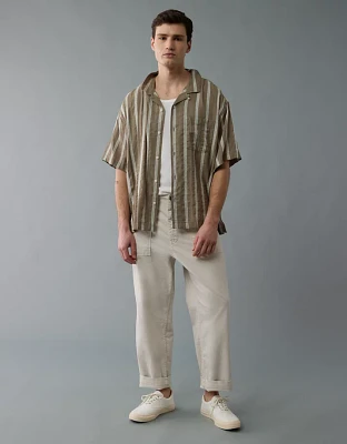 AE Poolside Striped Button-Up Shirt