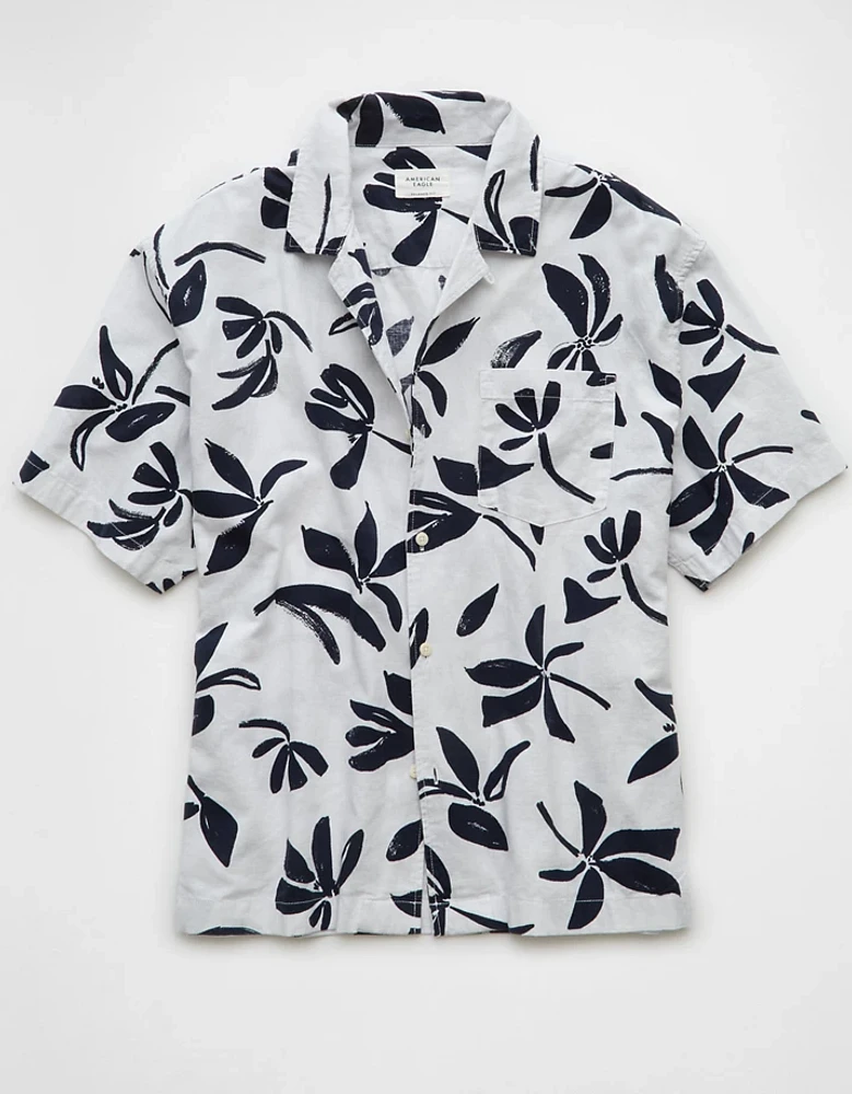 Chemise à motif floral bord de la piscine AE