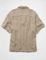 Chemise boutonnée rayée bord de la piscine AE