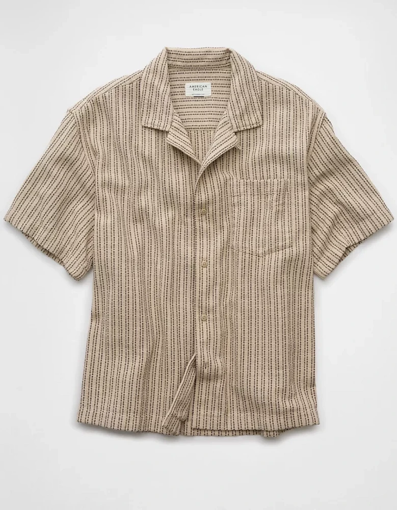 Chemise boutonnée rayée bord de la piscine AE