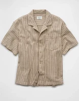 Chemise boutonnée rayée bord de la piscine AE
