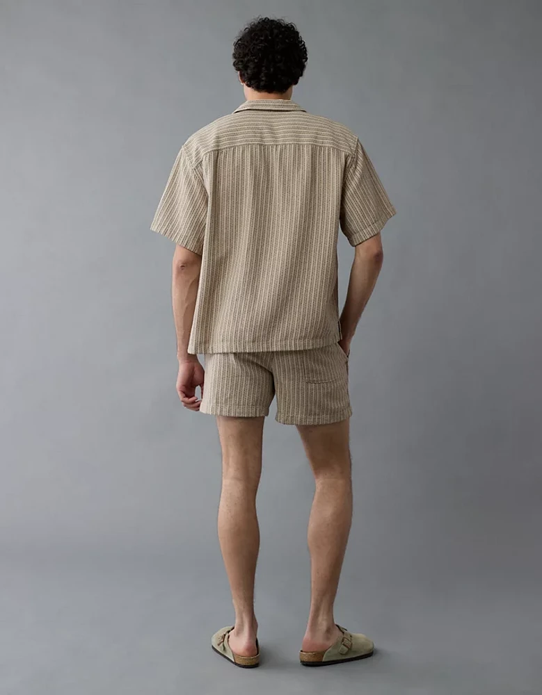Chemise boutonnée rayée bord de la piscine AE