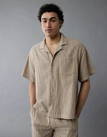 Chemise boutonnée rayée bord de la piscine AE
