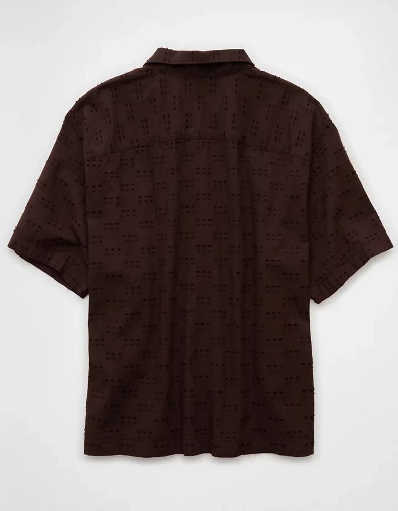 Chemise à damier texturé bord de la piscine AE