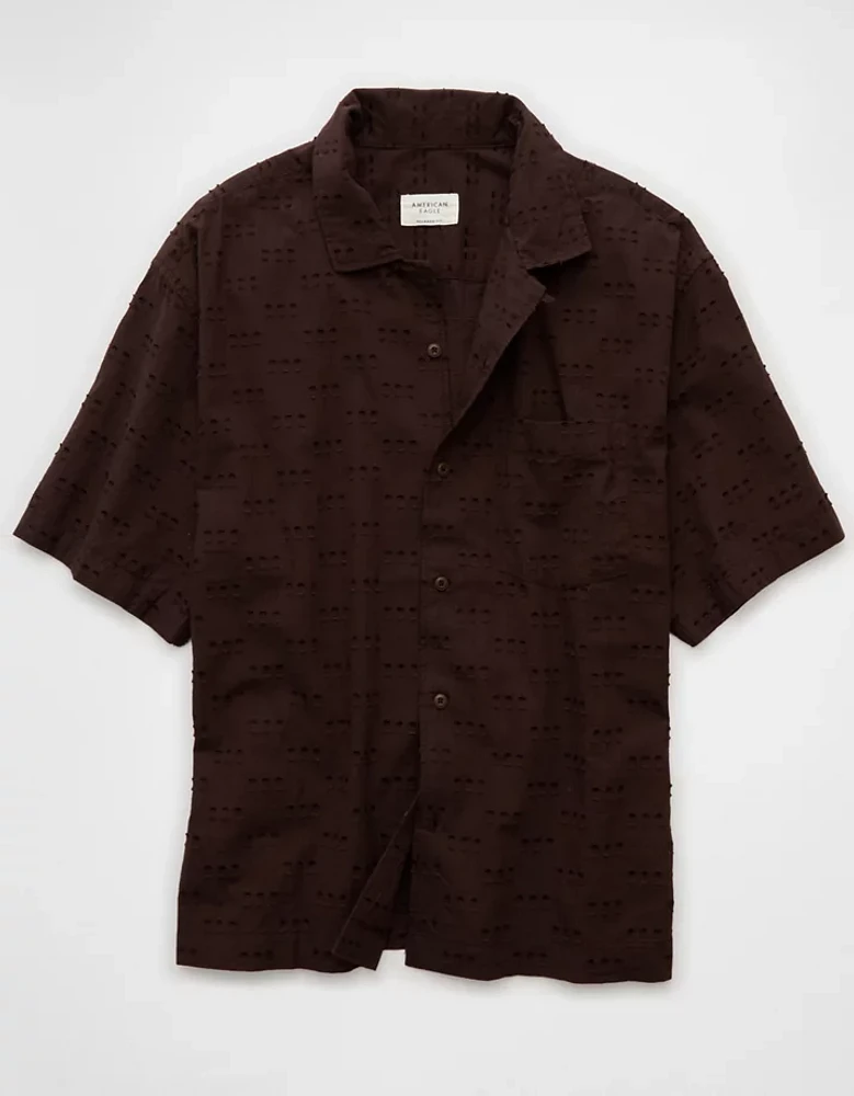 Chemise à damier texturé bord de la piscine AE