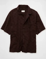 Chemise à damier texturé bord de la piscine AE