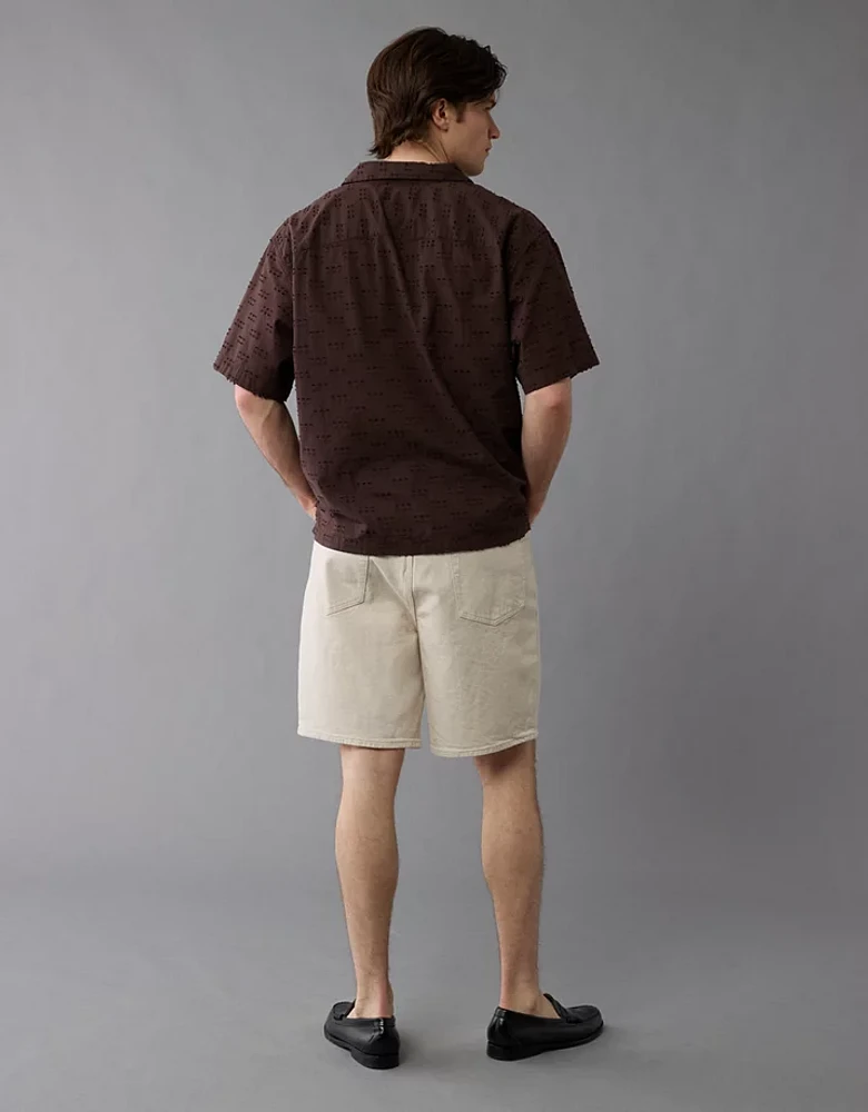 Chemise à damier texturé bord de la piscine AE