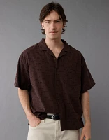 Chemise à damier texturé bord de la piscine AE