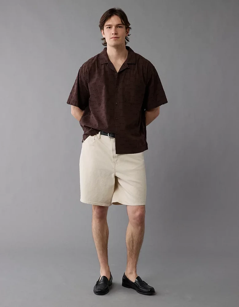 Chemise à damier texturé bord de la piscine AE