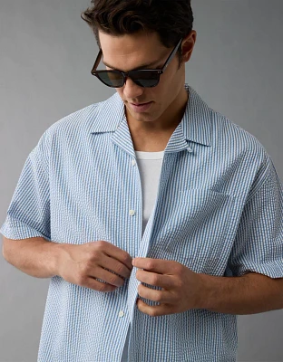 AE Poolside Striped Button-Up Shirt