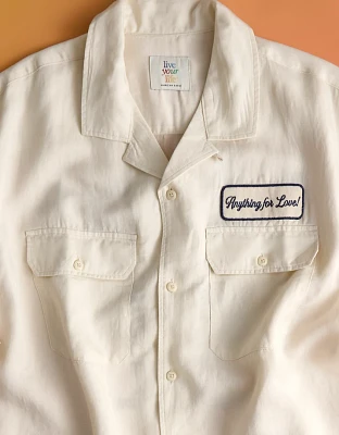 Chemise brodée bord de la piscine fierté AE