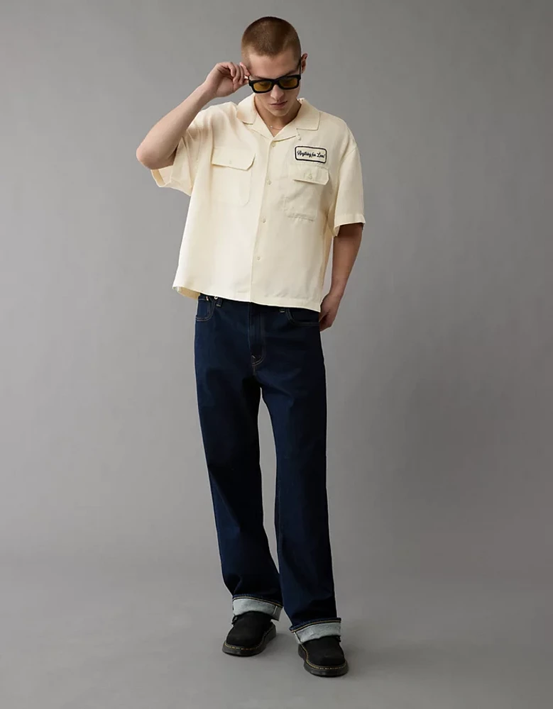 Chemise brodée bord de la piscine fierté AE