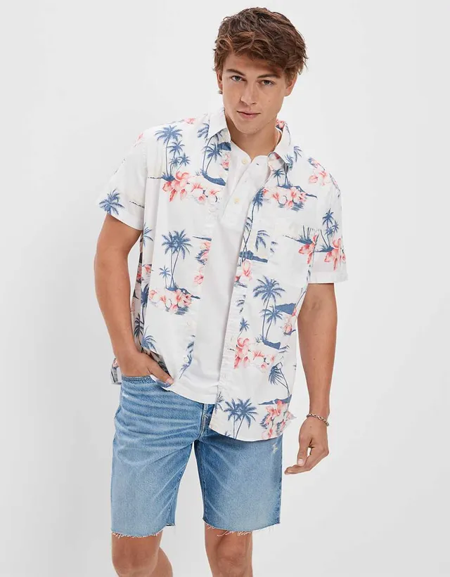 Tommy Bahama Oklahoma Sooners Black Coast Luminescent Fronds Camp Button-Up  Shirt