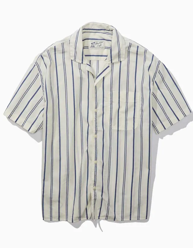 Lids Milwaukee Brewers Tommy Bahama Baseball Camp Button-Up Shirt - Cream