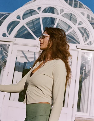 OFFLINE By Aerie Real Me XTRA Ribbed Full Zip Jacket