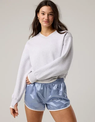 OFFLINE By Aerie Cloud Fleece V-Neck Crew Sweatshirt