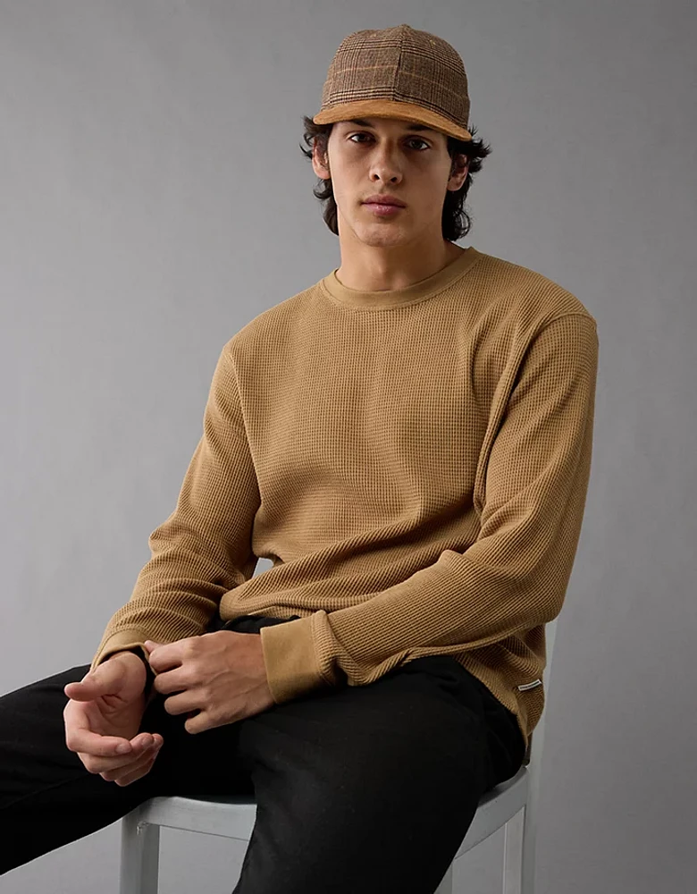 AE Long-Sleeve Waffle Thermal T-Shirt