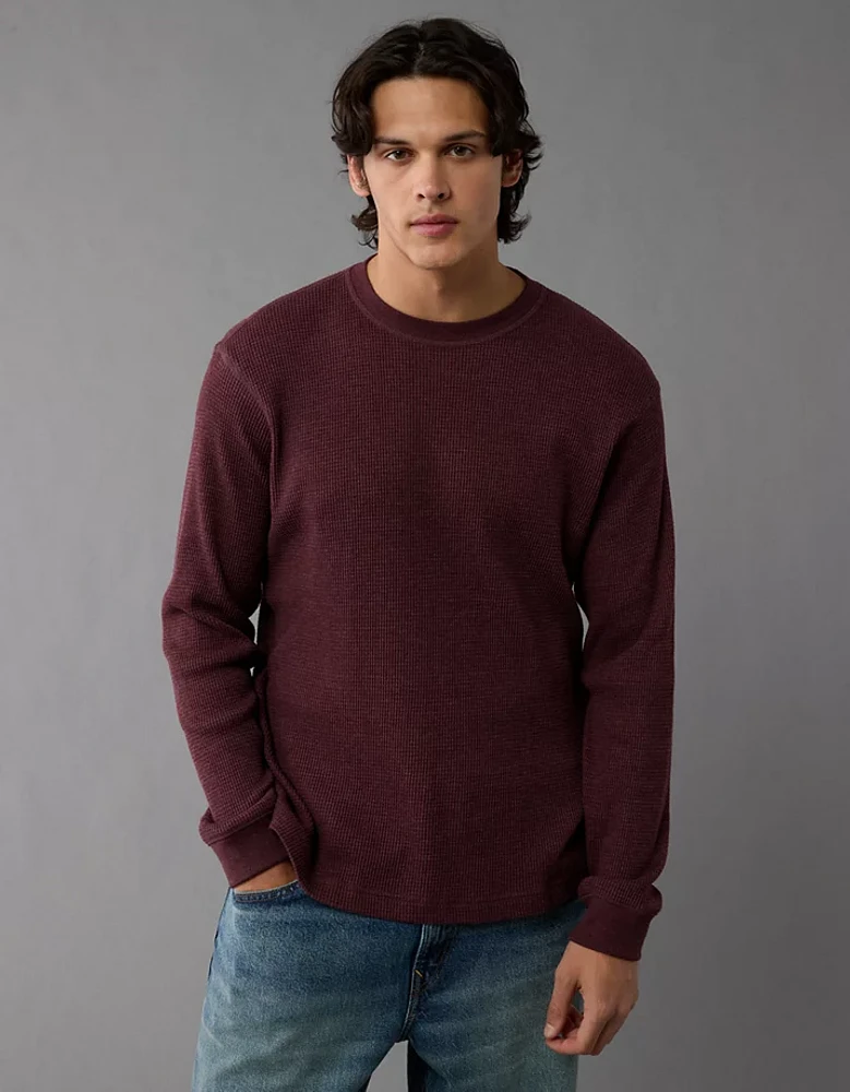 AE Long-Sleeve Waffle Thermal T-Shirt