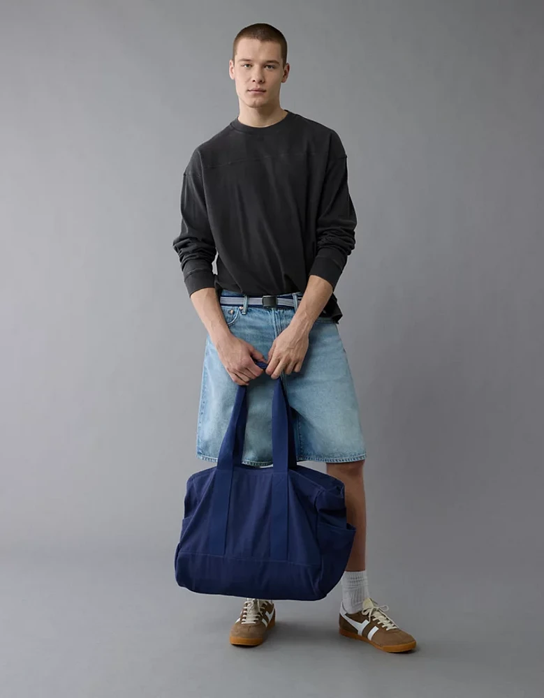 AE Long-Sleeve Boxy Sueded Jersey T-Shirt