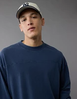 AE Long-Sleeve Boxy Sueded Jersey T-Shirt