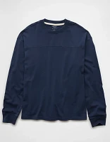 AE Long-Sleeve Boxy Sueded Jersey T-Shirt